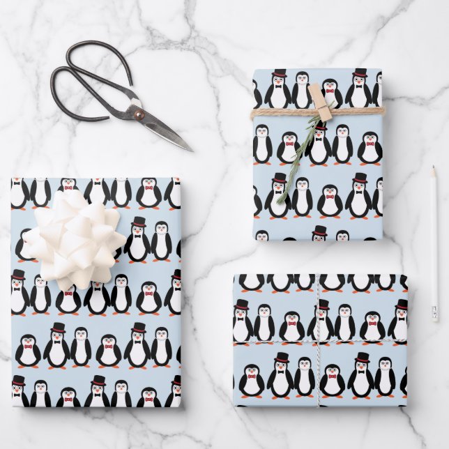 Penguins - wrapping paper sheet (Front)