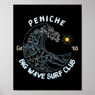 Peniche Big Wave Surf Club, Surfing Graphic Poster