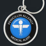 Penicillin Allergy Medical Alert - Button Keychain<br><div class="desc">Pencillin Medical Alert - Button Keychain</div>