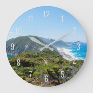 Peninsula Ocean Dunes Nature Panorama Australia Large Clock