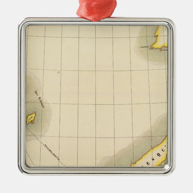 Peninsula of Alaska Metal Tree Decoration (Front)