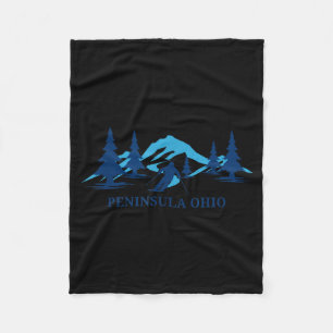 Peninsula ohio ski resort skiing skier fleece blanket