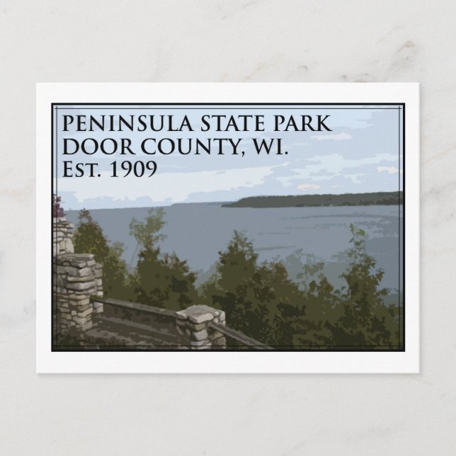 Peninsula State Park Postcard (Front)