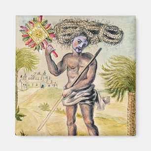 Penitent man in India Magnet