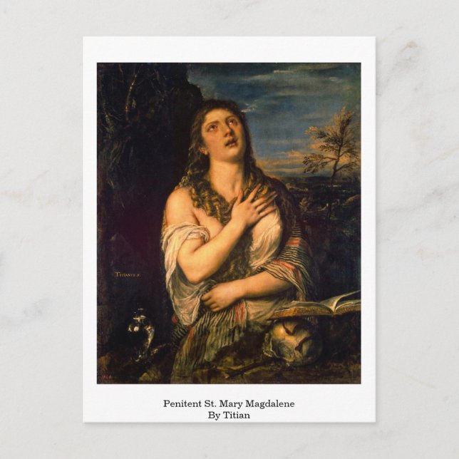 Penitent St. Mary Magdalene By Titian Postcard (Front)