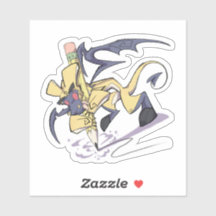 PenLight the Pencil Dragon Vinyl Sticker