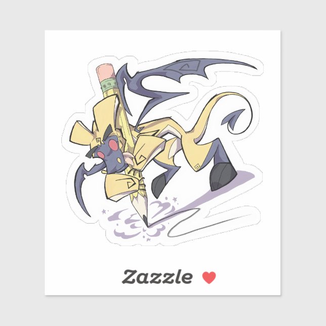 PenLight the Pencil Dragon Vinyl Sticker (Sheet)