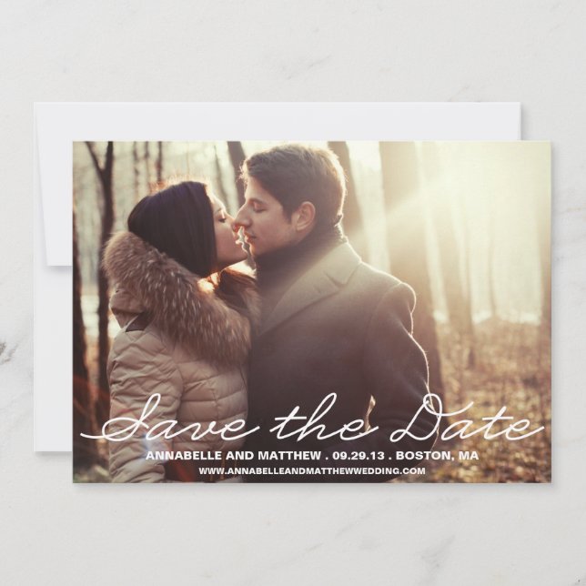 Penmanship Save the Date Announcement (Front)