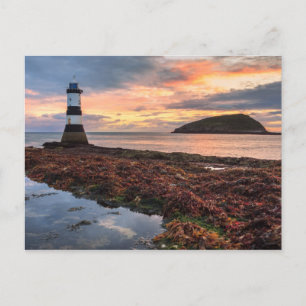 Penmon Lighthouse Sunrise Puffin Island Postcard