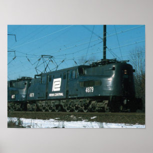 Penn Central GG-1s locomotives in service   Poster