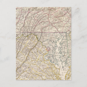 Penn, NJ, Md, Dela, DC, Virginia Postcard