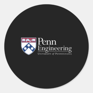 Penn Quakers 'S School Of Engineering Classic Round Sticker