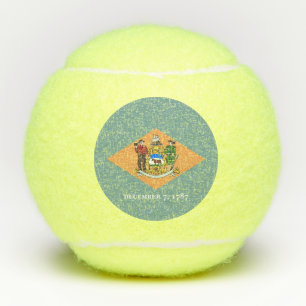 Penn tennis ball with flag of Delaware, USA