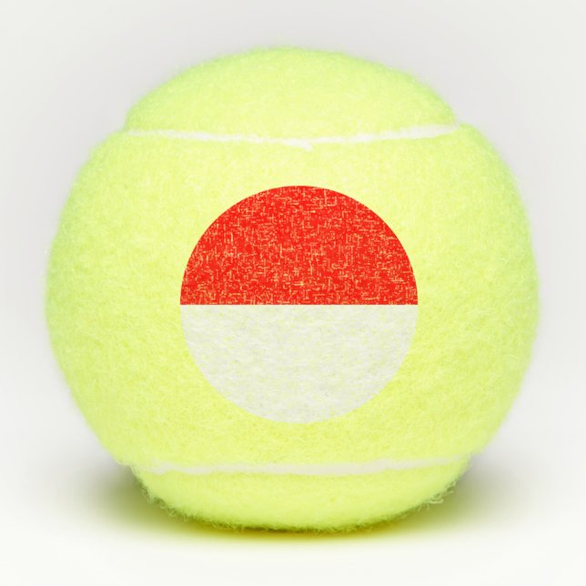 Penn tennis ball with flag of Indonesia (Front)