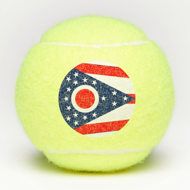 Penn tennis ball with flag of Ohio State, USA (Front)