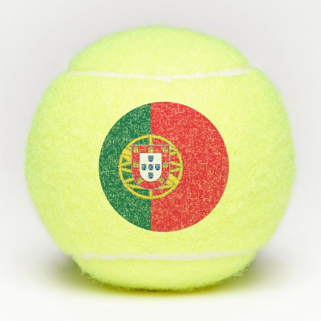 Penn tennis ball with flag of Portugal (Front)