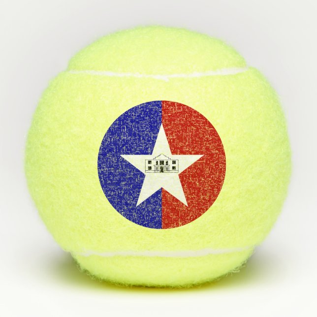 Penn tennis ball with flag of San Antonio, USA (Front)