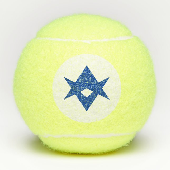 Penn tennis ball with flag of Toyota City, Japan (Front)