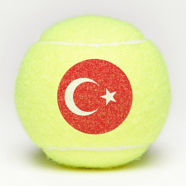 Penn tennis ball with flag of Turkey (Front)