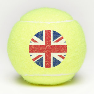 Penn tennis ball with flag of United Kingdom
