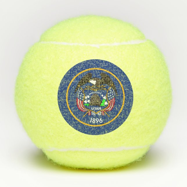 Penn tennis ball with flag of Utah, USA (Front)