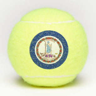 Penn tennis ball with flag of Virginia, USA