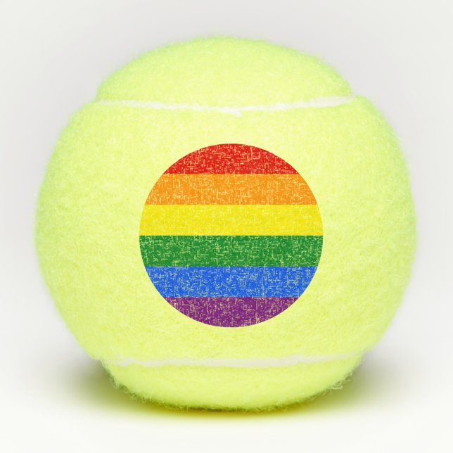 Penn tennis ball with Pride flag of LGBT (Front)
