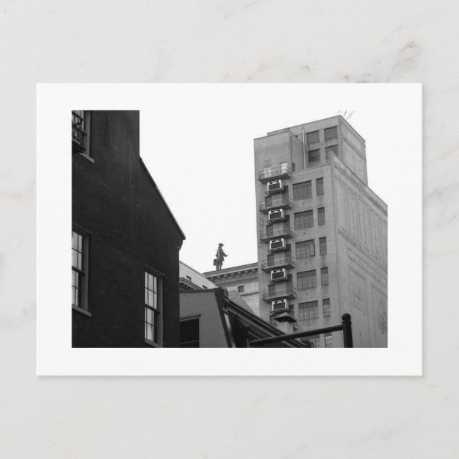 Penn Walking, Philadelphia. Postcard (Front)