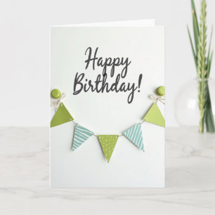 Pennant Birthday Banner Card
