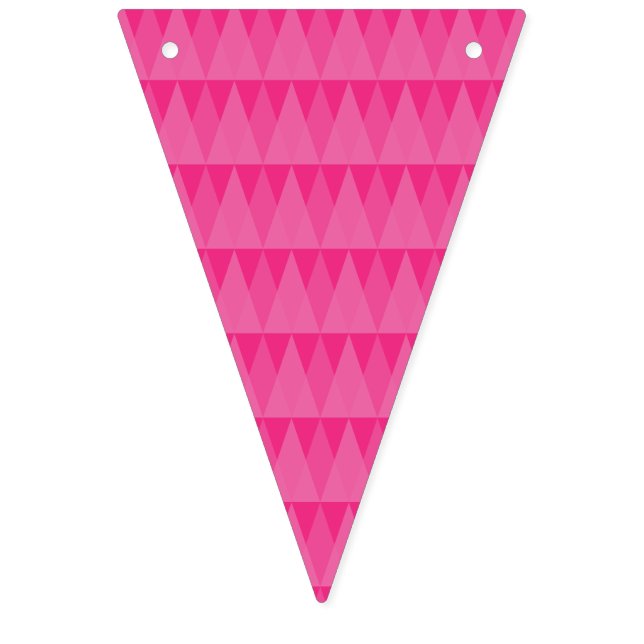 Pennants with pink triangles bunting  (Fourth Flag)