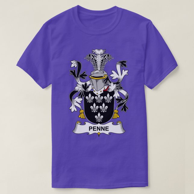 Penne Coat of Arms Family Crest  T-Shirt (Design Front)