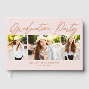 Penned Party Foil Photo Graduation Guest Book