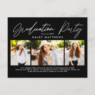 Penned Party Graduation Party Invitation Postcard