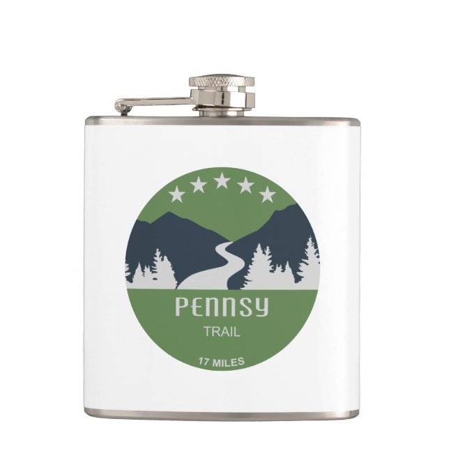 Pennsy Trail Indianapolis Hip Flask (Front)