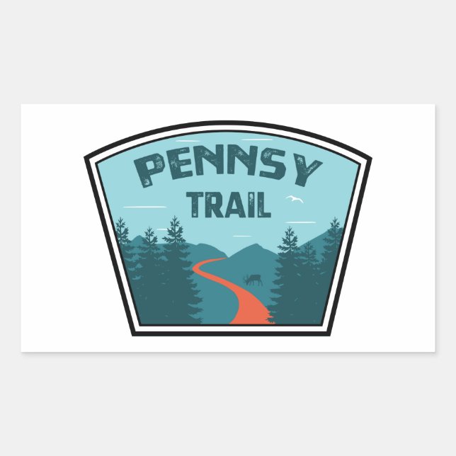 Pennsy Trail Indianapolis Rectangular Sticker (Front)