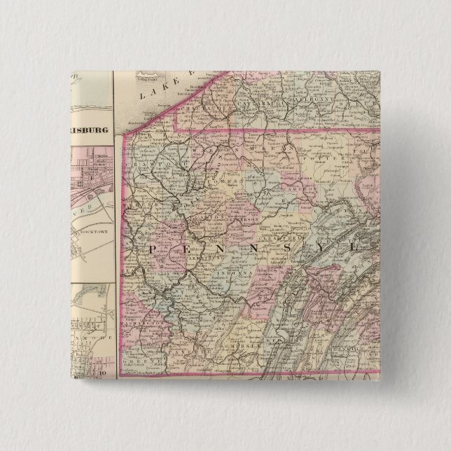 Pennsylvania 4 15 cm square badge (Front)