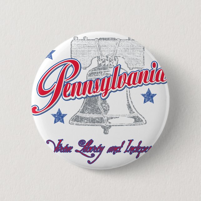 Pennsylvania 6 Cm Round Badge (Front)