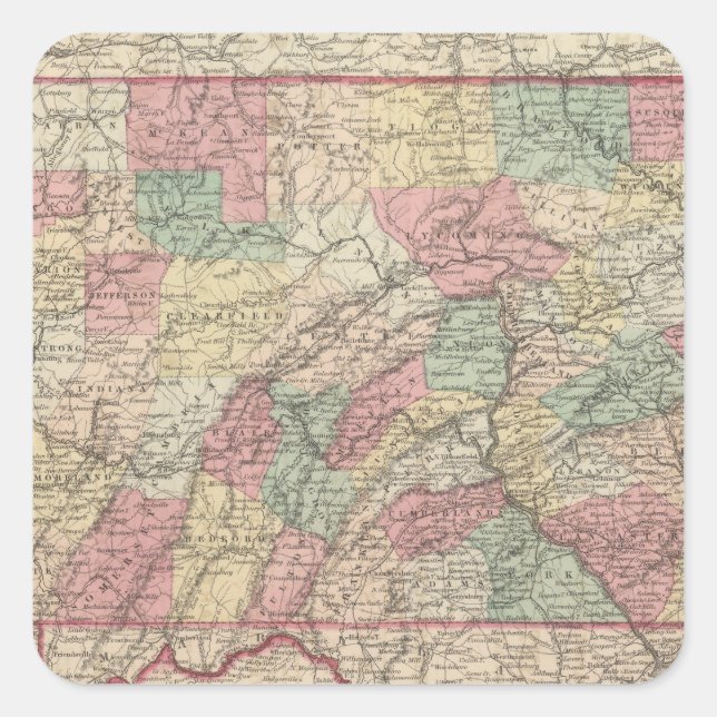 Pennsylvania 6 square sticker (Front)