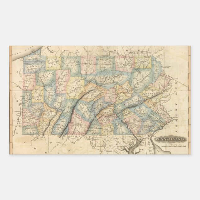 Pennsylvania 8 rectangular sticker (Front)