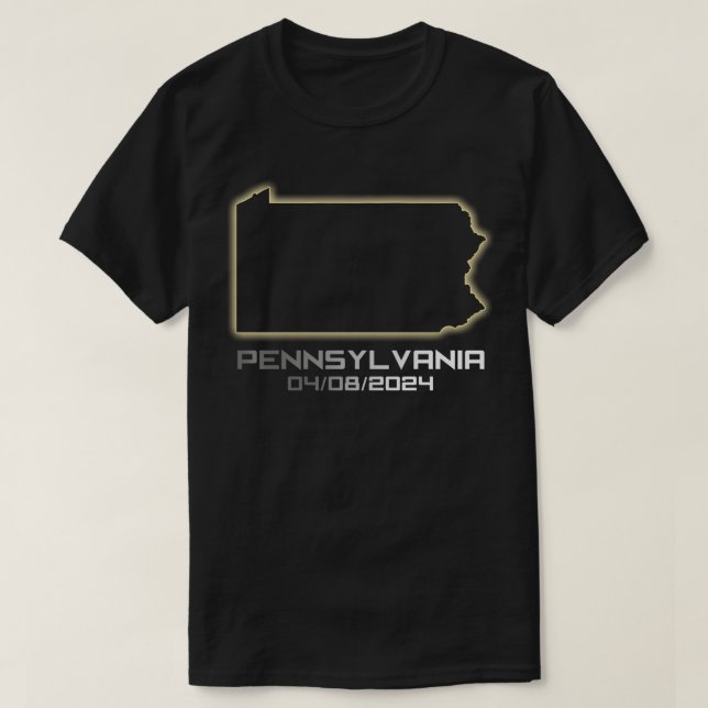 Pennsylvania America Astronomy otal Solar Eclipse  T-Shirt (Design Front)