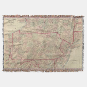 Pennsylvania and New Jersey Throw Blanket