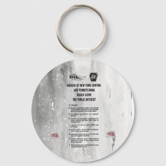Pennsylvania and New York Central Railroad Merger Key Ring