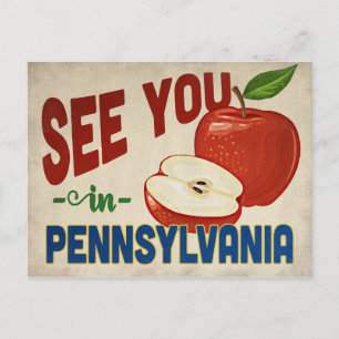 Pennsylvania Apple - Vintage Travel Postcard