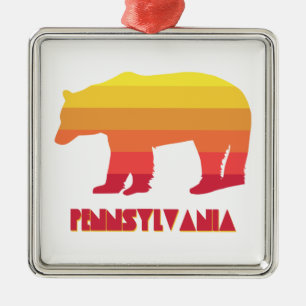 Pennsylvania Bear Metal Ornament