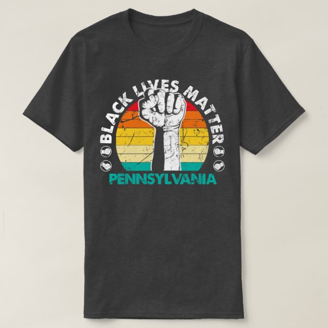 Pennsylvania black  political protest T-Shirt (Design Front)