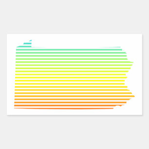 pennsylvania chill fade rectangular sticker