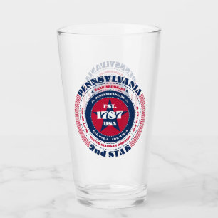 Pennsylvania Circular Typography Design Glass