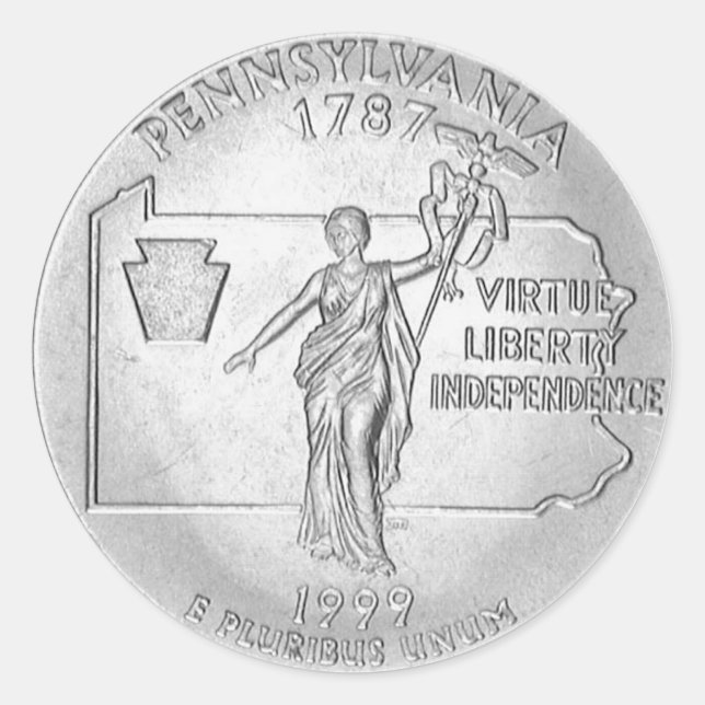 Pennsylvania Classic Round Sticker (Front)