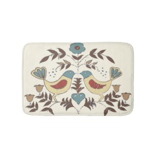 Pennsylvania Dutch Amish Hex Sign Bird Americana Bath Mat