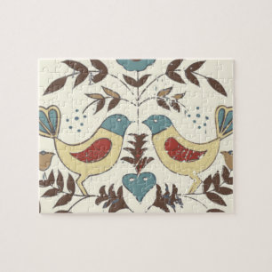 Pennsylvania Dutch Amish Hex Sign Bird Americana Jigsaw Puzzle